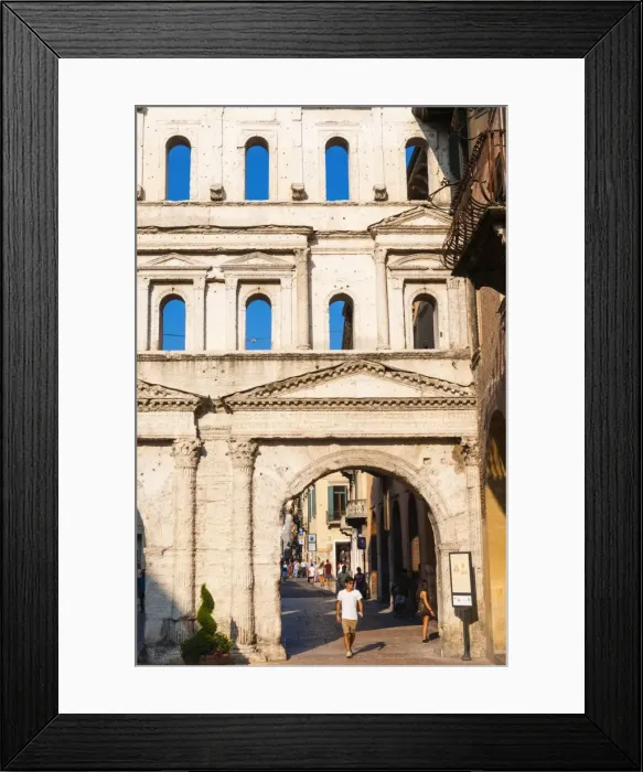 Framed Print : External facade of Porta Borsari dating from 50 BC, Verona, UNESCO World Heritage Site, Veneto, Italy, Europe Framed Print : External facade of Porta Borsari dating from 50 BC, Verona, UNESCO World Heritage Site, Veneto, Italy, Europe
