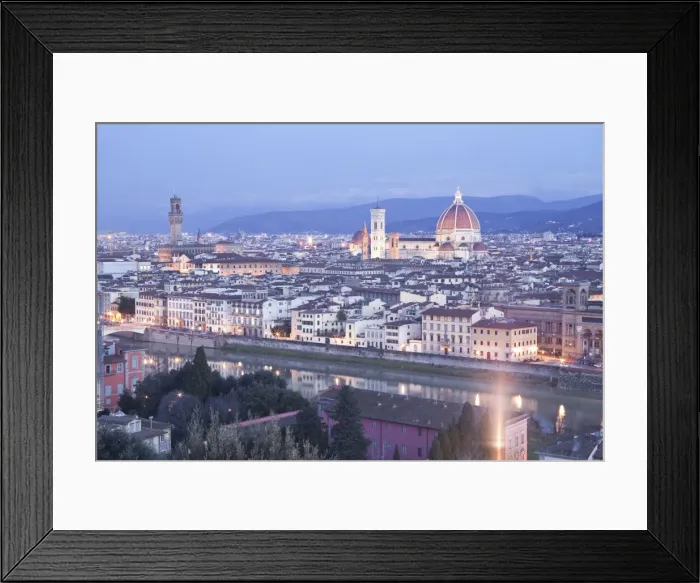 Framed Print : The view from Piazzale Michelangelo over to the historic city of Florence with the dome of Basilica di Santa Maria del Fiore (Duomo) lit up, Florence, UNESCO World Heritage Site, Tuscany, Italy, Europe Framed Print : The view from Piazzale Michelangelo over to the historic city of Florence with the dome of Basilica di Santa Maria del Fiore (Duomo) lit up, Florence, UNESCO World Heritage Site, Tuscany, Italy, Europe