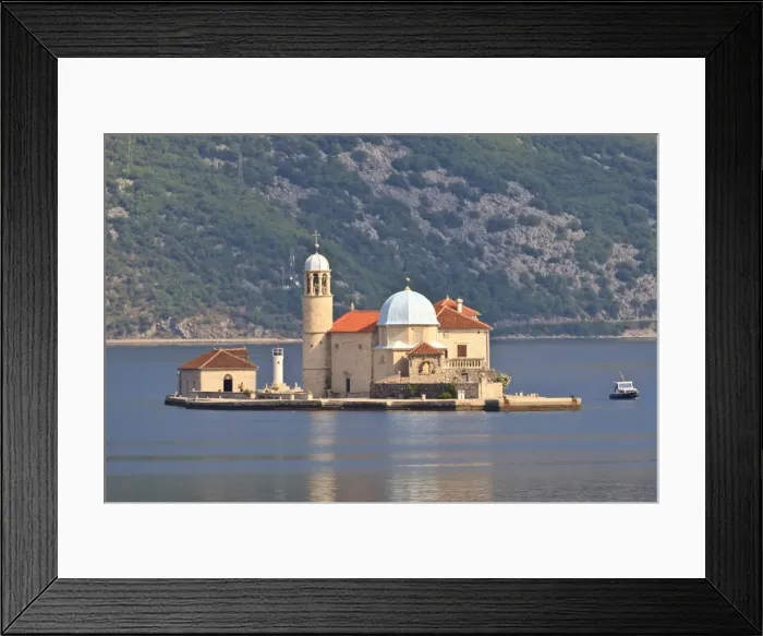 Framed Print : Gospa od Skrpjela (Our Lady of the Rocks) island, lit by early morning light, near Perast, Bay of Kotor, Montenegro Framed Print : Gospa od Skrpjela (Our Lady of the Rocks) island, lit by early morning light, near Perast, Bay of Kotor, Montenegro