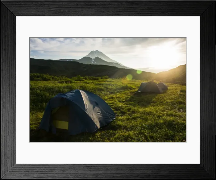 Framed Print : Camping below Vilyuchinsk volcano, Kamchatka, Russia, Eurasia Framed Print : Camping below Vilyuchinsk volcano, Kamchatka, Russia, Eurasia