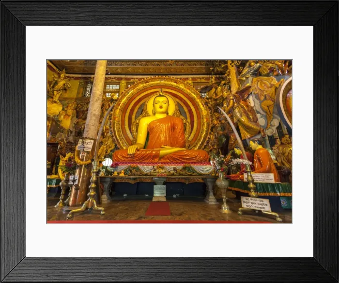 Framed Print : Large Buddhist statue at Gangaramaya Temple, Colombo, Sri Lanka, Asia Framed Print : Large Buddhist statue at Gangaramaya Temple, Colombo, Sri Lanka, Asia