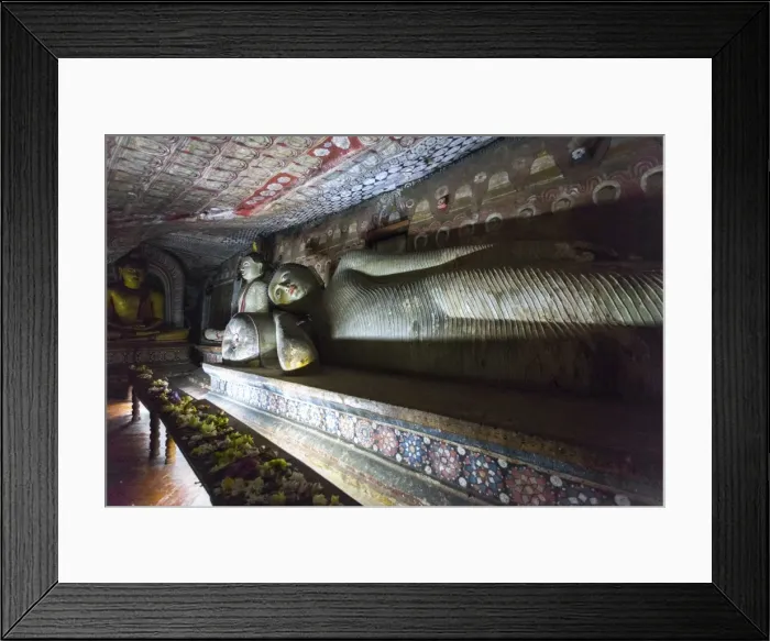 Framed Print : Reclining Buddha, Royal Rock Temple, Golden Temple of Dambulla, UNESCO World Heritage Site, Dambulla, Sri Lanka, Asia Framed Print : Reclining Buddha, Royal Rock Temple, Golden Temple of Dambulla, UNESCO World Heritage Site, Dambulla, Sri Lanka, Asia