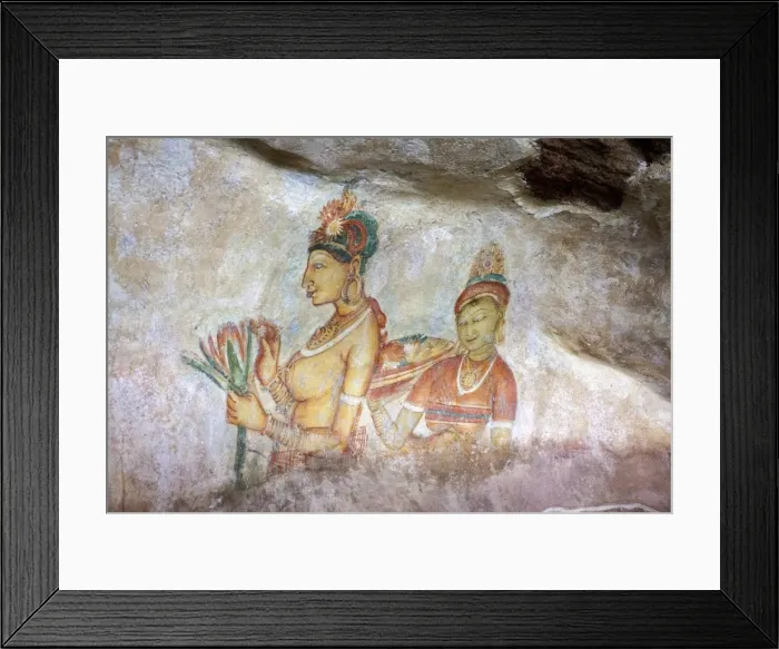 Framed Print : Sigiriya (Lion Rock) frescoes or ancient wall paintings, UNESCO World Heritage Site, Sri Lanka, Asia Framed Print : Sigiriya (Lion Rock) frescoes or ancient wall paintings, UNESCO World Heritage Site, Sri Lanka, Asia