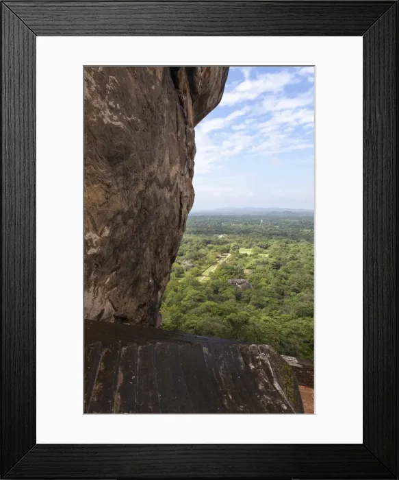 Framed Print : Steps leading up Sigiriya (Lion Rock), UNESCO World Heritage Site, Sri Lanka, Asia