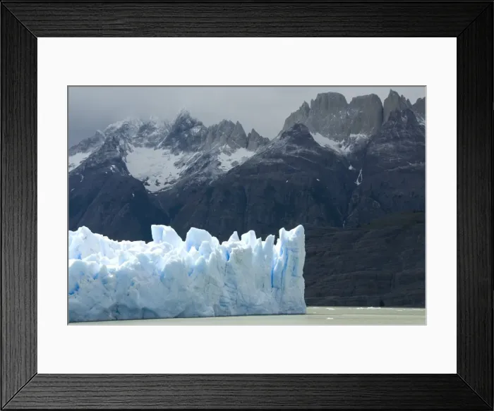 Framed Print : Face of Glaciar Grey (Grey Glacier) on Lago de Grey, Torres del Paine National Park, Patagonia, Chile, South America Framed Print : Face of Glaciar Grey (Grey Glacier) on Lago de Grey, Torres del Paine National Park, Patagonia, Chile, South America