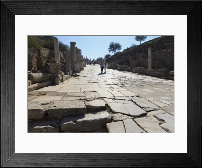 Framed Print : Tourists on Curates Street, Roman ruins of ancient Ephesus, near Kusadasi, Anatolia, Turkey, Asia Minor, Eurasia Framed Print : Tourists on Curates Street, Roman ruins of ancient Ephesus, near Kusadasi, Anatolia, Turkey, Asia Minor, Eurasia
