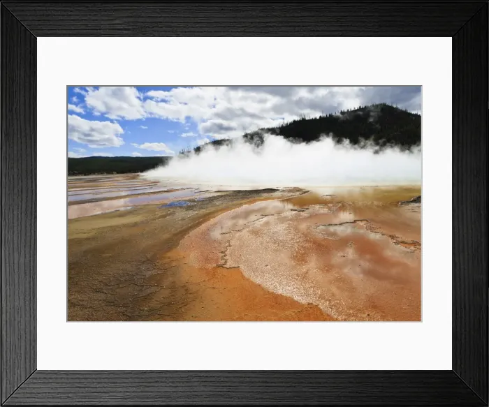 Framed Print : Bright colours and steam, Grand Prismatic Spring, Yellowstone National Park, UNESCO World Heritage Site, Wyoming, United States of America, North America Framed Print : Bright colours and steam, Grand Prismatic Spring, Yellowstone National Park, UNESCO World Heritage Site, Wyoming, United States of America, North America