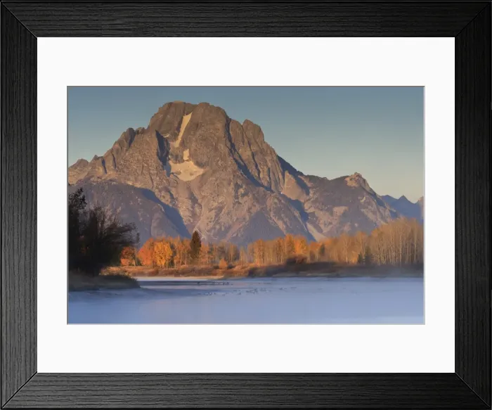 Framed Print : Frosty autumn (fall) dawn at Oxbow Bend, Snake River, Grand Teton National Park, Wyoming, United States of America, North America Framed Print : Frosty autumn (fall) dawn at Oxbow Bend, Snake River, Grand Teton National Park, Wyoming, United States of America, North America