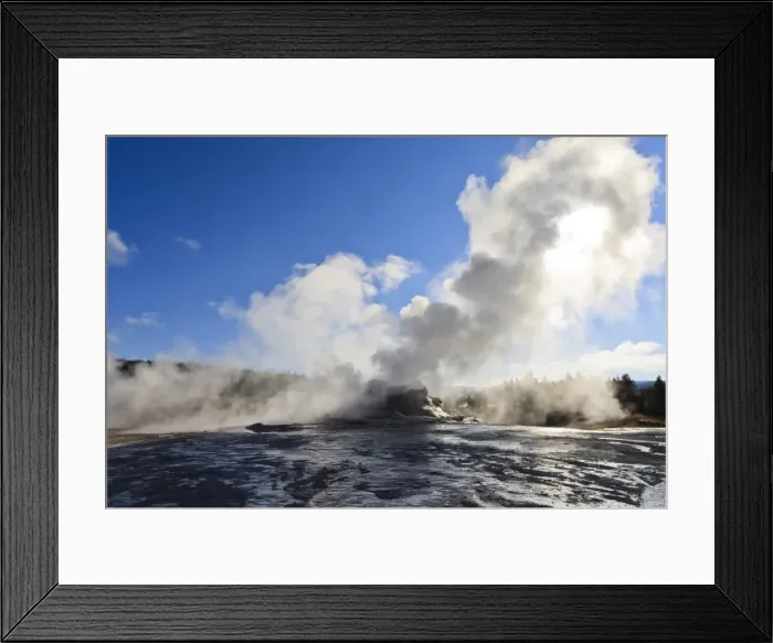Framed Print : Castle Geyser steam blocks sun, Upper Geyser Basin, Yellowstone National Park, UNESCO World Heritage Site, Wyoming, United States of America, North America Framed Print : Castle Geyser steam blocks sun, Upper Geyser Basin, Yellowstone National Park, UNESCO World Heritage Site, Wyoming, United States of America, North America