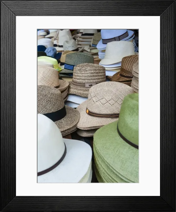 Framed Print : Hats for sale, Market at Piazza delle Erbe, Verona, Veneto, Italy, Europe Framed Print : Hats for sale, Market at Piazza delle Erbe, Verona, Veneto, Italy, Europe