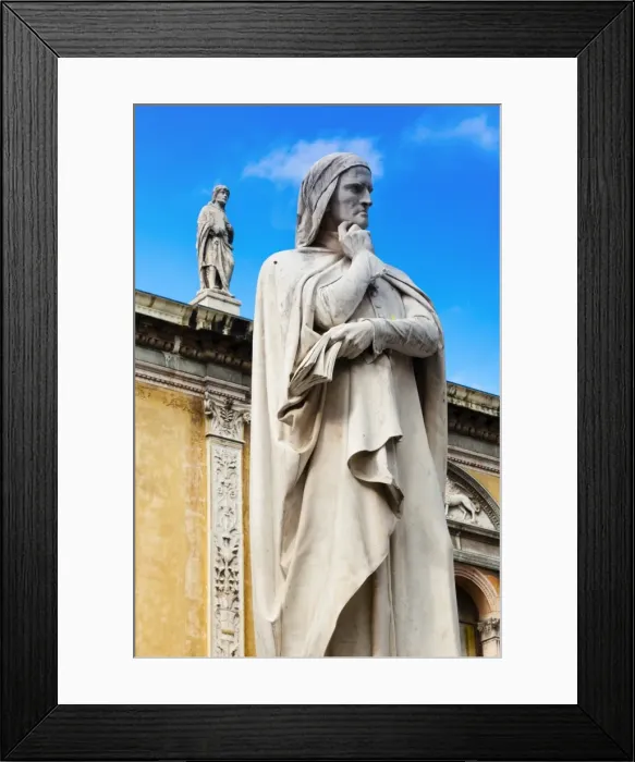 Framed Print : Statue of Dante Alighieri, Piazza dei Signori (Piazza Dante), Verona, UNESCO World Heritage Site, Veneto, Italy, Europe Framed Print : Statue of Dante Alighieri, Piazza dei Signori (Piazza Dante), Verona, UNESCO World Heritage Site, Veneto, Italy, Europe