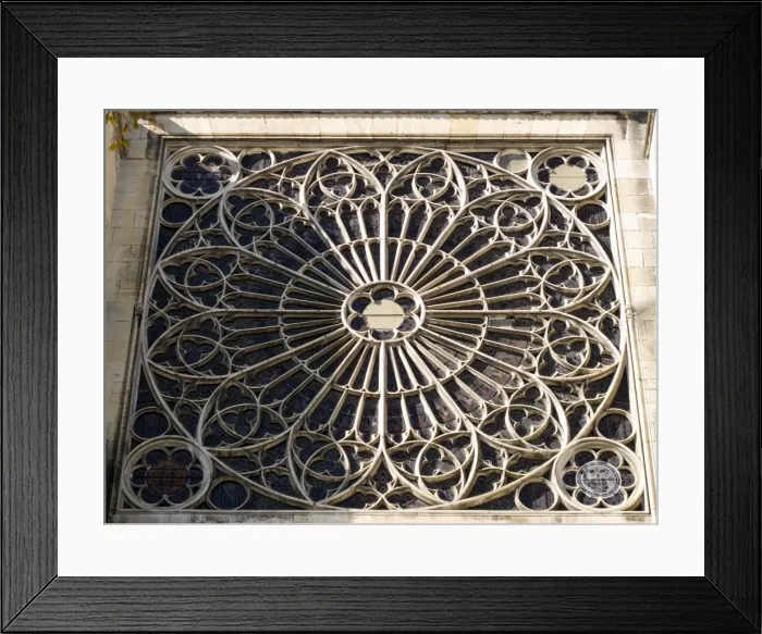 Framed Print : South transept rose window exterior, Troyes Cathedral, Champagne-Ardenne, France, Europe Framed Print : South transept rose window exterior, Troyes Cathedral, Champagne-Ardenne, France, Europe