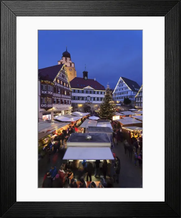 Framed Print : Christmas Fair in the Market Place with Stiftskirche Church, Herrenberg, Boblingen District, Baden Wurttemberg, Germany, Europe Framed Print : Christmas Fair in the Market Place with Stiftskirche Church, Herrenberg, Boblingen District, Baden Wurttemberg, Germany, Europe