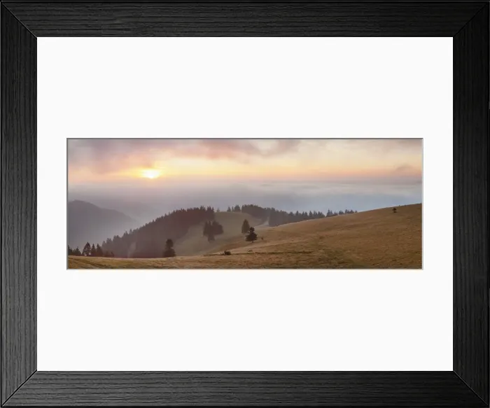 Framed Print : Early morning fog and sunrise, Belchen Mountain, Black Forest, Baden Wurttemberg, Germany, Europe Framed Print : Early morning fog and sunrise, Belchen Mountain, Black Forest, Baden Wurttemberg, Germany, Europe