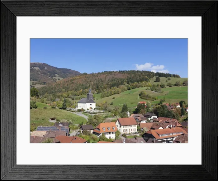 Framed Print : Church of Neuenweg, view to Belchen Mountain, Black Forest, Baden Wurttemberg, Germany, Europe Framed Print : Church of Neuenweg, view to Belchen Mountain, Black Forest, Baden Wurttemberg, Germany, Europe