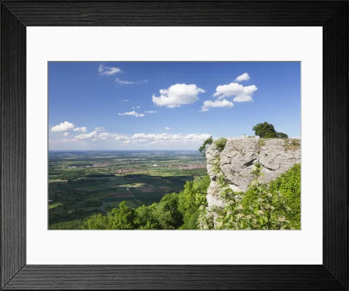 Framed Print : View from Breitenstein Rock, Kirchheim Teck, Swabian Alb, Baden Wurttemberg, Germany, Europe Framed Print : View from Breitenstein Rock, Kirchheim Teck, Swabian Alb, Baden Wurttemberg, Germany, Europe