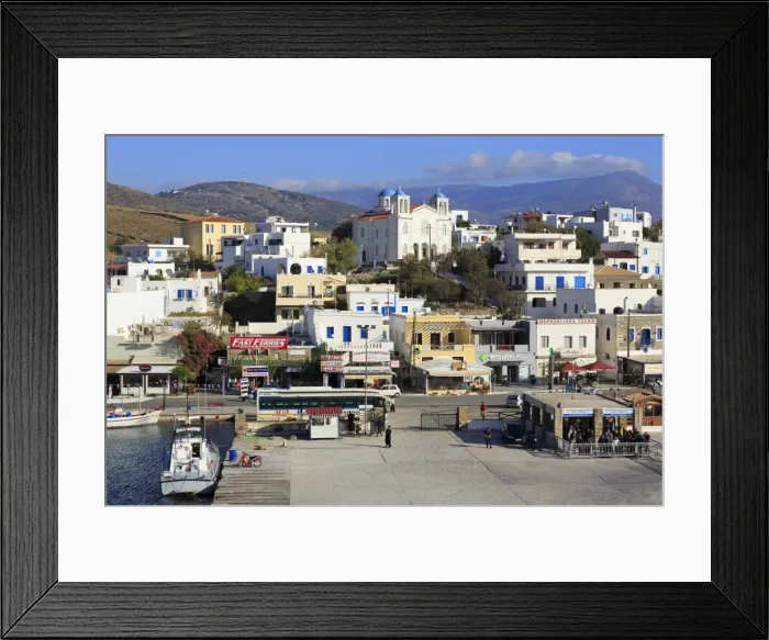 Framed Print : Port of Gavrio, Andros Island, Cyclades, Greek Islands, Greece, Europe Framed Print : Port of Gavrio, Andros Island, Cyclades, Greek Islands, Greece, Europe