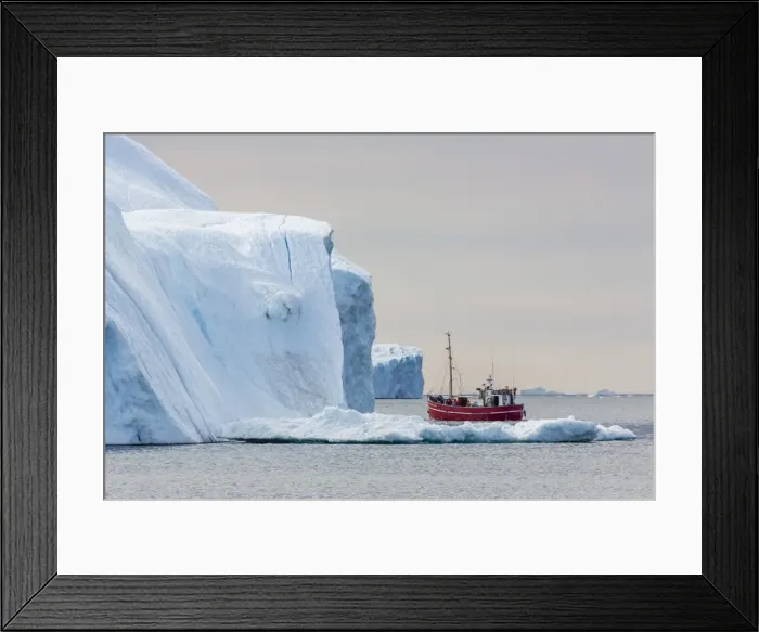 Framed Print : A commercial iceberg tour amongst huge icebergs calved from the Ilulissat Glacier, UNESCO World Heritage Site, Ilulissat, Greenland, Polar Regions Framed Print : A commercial iceberg tour amongst huge icebergs calved from the Ilulissat Glacier, UNESCO World Heritage Site, Ilulissat, Greenland, Polar Regions