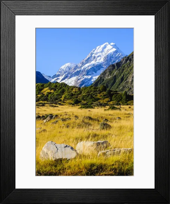 Framed Print : Mount Cook, the highest mountain in New Zealand, UNESCO World Heritage Site, South Island, New Zealand, Pacific Framed Print : Mount Cook, the highest mountain in New Zealand, UNESCO World Heritage Site, South Island, New Zealand, Pacific