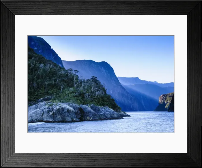 Framed Print : Early morning light in Milford Sound, Fiordland National Park, UNESCO World Heritage Site, South Island, New Zealand, Pacific Framed Print : Early morning light in Milford Sound, Fiordland National Park, UNESCO World Heritage Site, South Island, New Zealand, Pacific