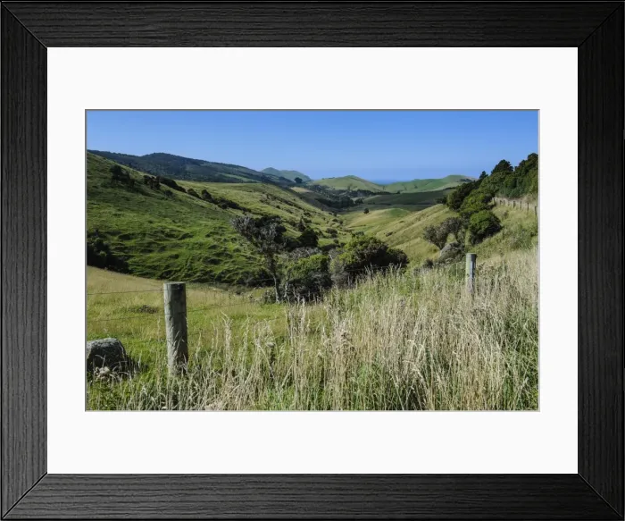 Framed Print : Green valley in the Catlins, South Island, New Zealand, Pacific Framed Print : Green valley in the Catlins, South Island, New Zealand, Pacific