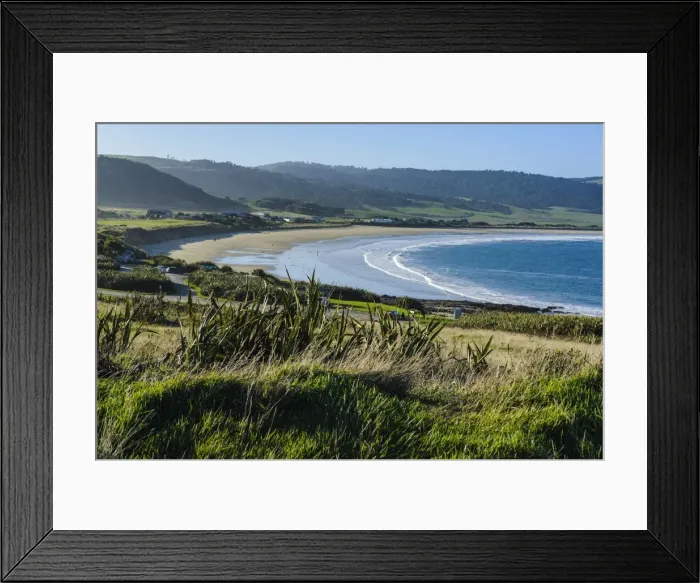 Framed Print : View over Curio Bay, the Catlins, South Island, New Zealand, Pacific Framed Print : View over Curio Bay, the Catlins, South Island, New Zealand, Pacific
