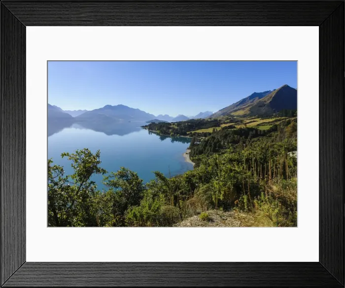 Framed Print : Turquoise water of Lake Wakatipu, around Queenstown, Otago, South Island, New Zealand, Pacific Framed Print : Turquoise water of Lake Wakatipu, around Queenstown, Otago, South Island, New Zealand, Pacific