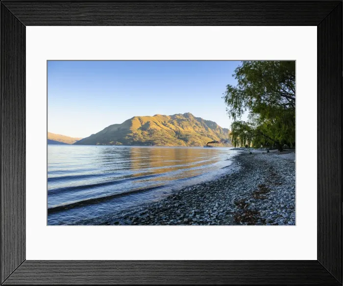 Framed Print : Late afternoon light over the shores of Lake Wakatipu, Queenstown, Otago, South Island, New Zealand, Pacific Framed Print : Late afternoon light over the shores of Lake Wakatipu, Queenstown, Otago, South Island, New Zealand, Pacific