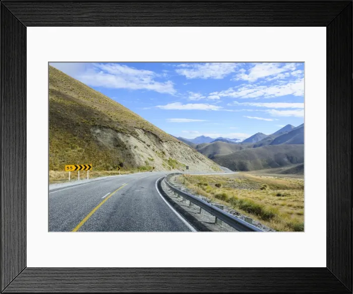 Framed Print : Beautiful scenery on the highway around the Lindis Pass, Otago, South Island, New Zealand, Pacific Framed Print : Beautiful scenery on the highway around the Lindis Pass, Otago, South Island, New Zealand, Pacific