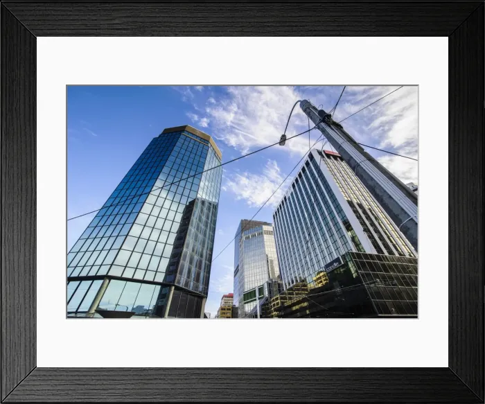 Framed Print : Central business district of Wellington, North Island, New Zealand, Pacific Framed Print : Central business district of Wellington, North Island, New Zealand, Pacific