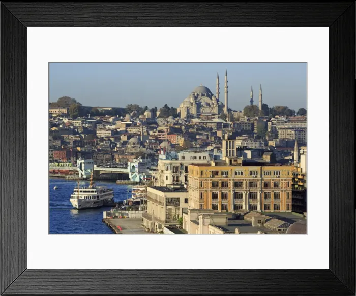 Framed Print : Karakoy area on the Golden Horn, Istanbul, Turkey, Europe Framed Print : Karakoy area on the Golden Horn, Istanbul, Turkey, Europe