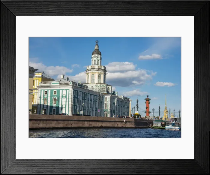 Framed Print : Neoclassical buildings at the Spit of Vasilievsky Island seen from the Neva, St. Petersburg, Russia, Europe Framed Print : Neoclassical buildings at the Spit of Vasilievsky Island seen from the Neva, St. Petersburg, Russia, Europe