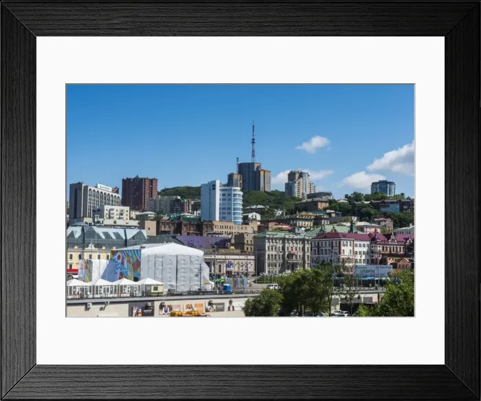 Framed Print : City skyline, Vladivostok, Russia, Eurasia Framed Print : City skyline, Vladivostok, Russia, Eurasia
