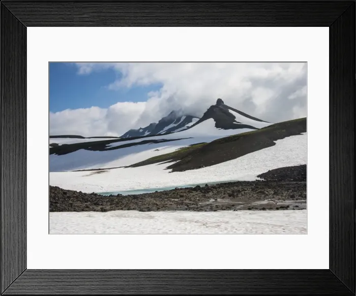 Framed Print : Snowfield below Mutnovsky volcano, Kamchatka, Russia, Eurasia Framed Print : Snowfield below Mutnovsky volcano, Kamchatka, Russia, Eurasia