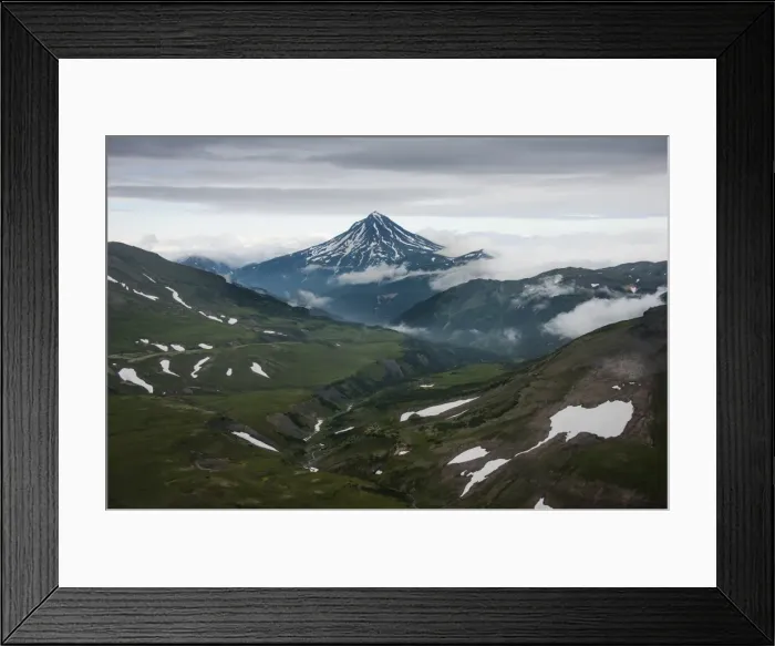 Framed Print : Aerial of Vilyuchinsk volcano, Kamchatka, Russia, Eurasia Framed Print : Aerial of Vilyuchinsk volcano, Kamchatka, Russia, Eurasia