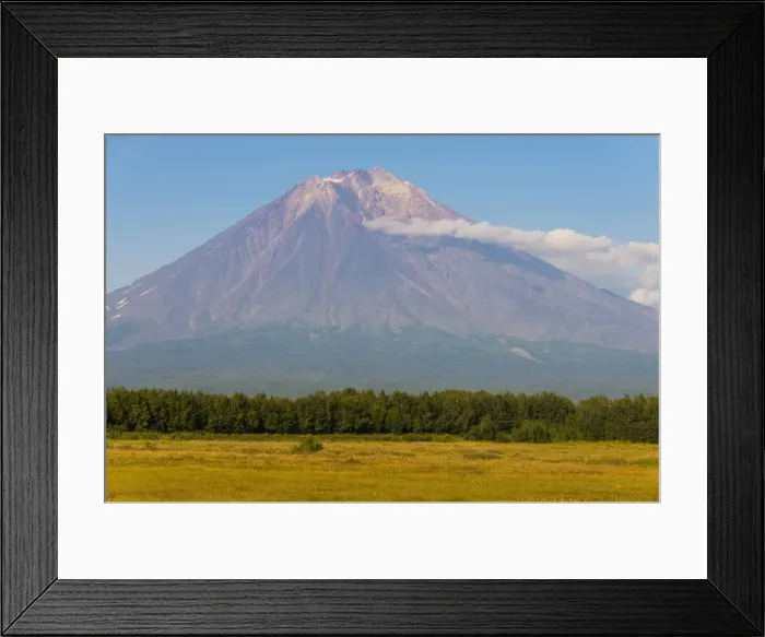 Framed Print : Avachinskaya Sopka volcano near Petropavlovsk-Kamchatsky, Kamchatka, Russia, Eurasia