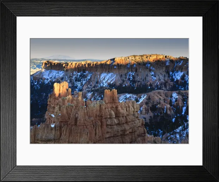 Framed Print : Rocks lit by late afternoon sun with snow, from Sunset Point, Bryce Canyon National Park, Utah, United States of America, North America Framed Print : Rocks lit by late afternoon sun with snow, from Sunset Point, Bryce Canyon National Park, Utah, United States of America, North America