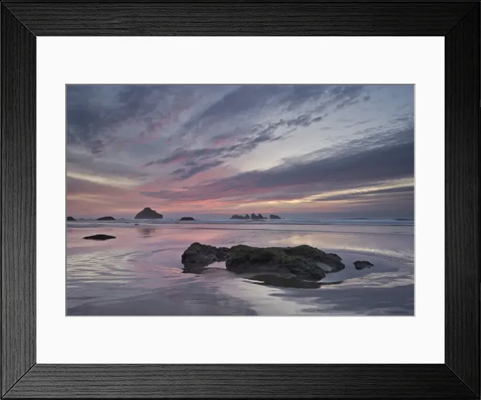 Framed Print : Red clouds, sea stacks, and rocks at sunset, Bandon Beach, Oregon, United States of America, North America Framed Print : Red clouds, sea stacks, and rocks at sunset, Bandon Beach, Oregon, United States of America, North America