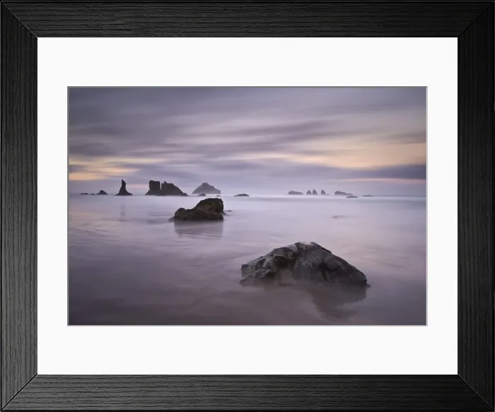 Framed Print : Rocks and sea stacks at dawn, Bandon Beach, Oregon, United States of America, North America Framed Print : Rocks and sea stacks at dawn, Bandon Beach, Oregon, United States of America, North America