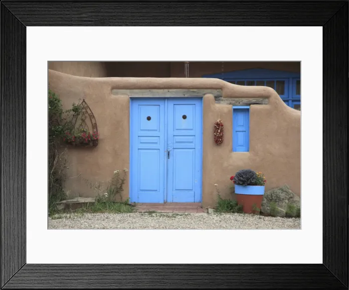 Framed Print : Adobe architecture, Taos, New Mexico, United States of America, North America Framed Print : Adobe architecture, Taos, New Mexico, United States of America, North America