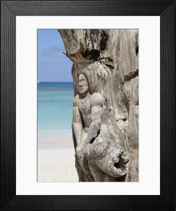 Framed Print : Wooden tree sculpture, Long Bay, Antigua, Leeward Islands, West Indies, Caribbean, Central America Framed Print : Wooden tree sculpture, Long Bay, Antigua, Leeward Islands, West Indies, Caribbean, Central America