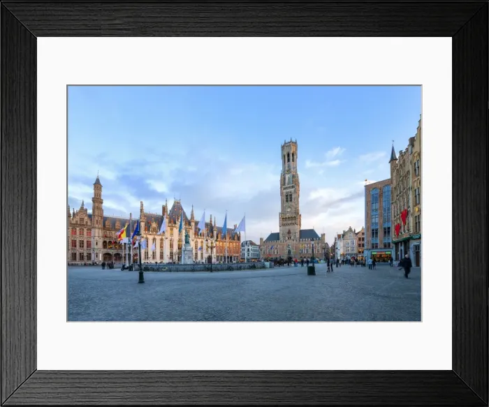 Framed Print : Market square and the Belfry, Historic center of Bruges, UNESCO World Heritage Site, Belgium, Europe Framed Print : Market square and the Belfry, Historic center of Bruges, UNESCO World Heritage Site, Belgium, Europe