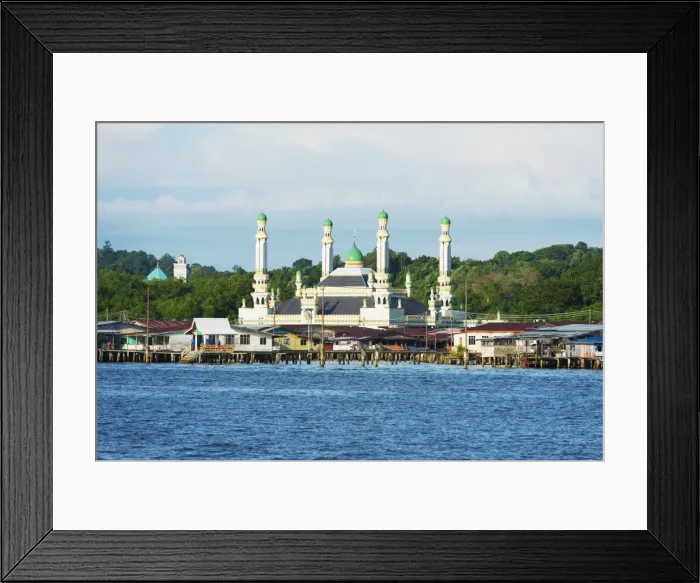 Framed Print : Kampung Ayer water villages, Jame Asr Hassanil Bolkiah mosque, Bandar Seri Begawan, Brunei, Borneo, Southeast Asia, Asia Framed Print : Kampung Ayer water villages, Jame Asr Hassanil Bolkiah mosque, Bandar Seri Begawan, Brunei, Borneo, Southeast Asia, Asia