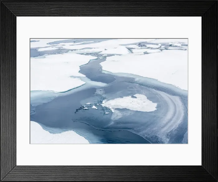 Framed Print : Patterns in shore fast ice, Lancaster Sound, Nunavut, Canada, North America Framed Print : Patterns in shore fast ice, Lancaster Sound, Nunavut, Canada, North America