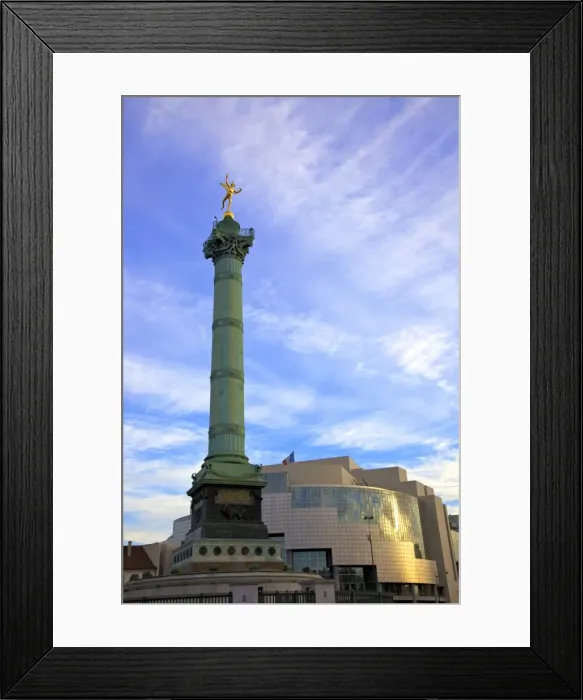 Framed Print : July Column and the Bastille Opera, Paris, France, Europe Framed Print : July Column and the Bastille Opera, Paris, France, Europe