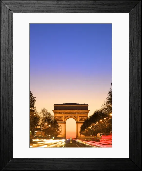 Framed Print : Arc de Triomphe at dawn, Paris, France, Europe Framed Print : Arc de Triomphe at dawn, Paris, France, Europe