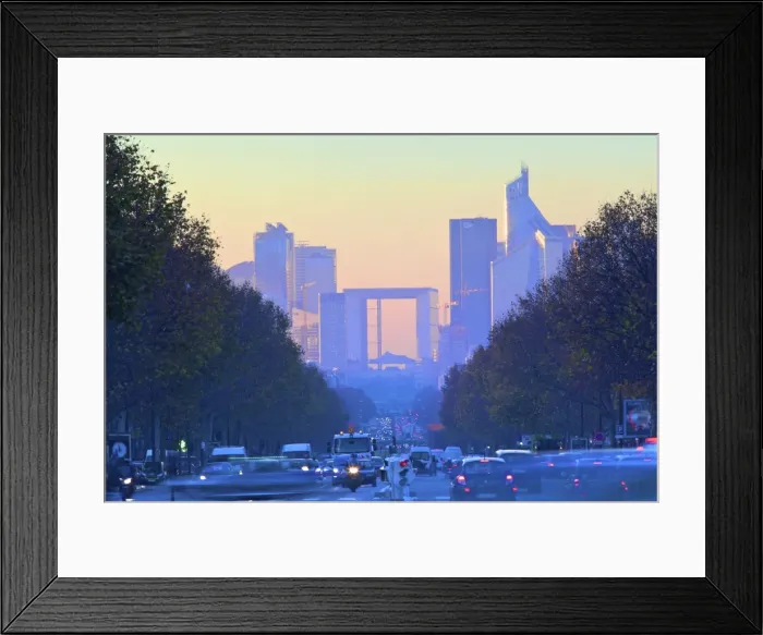 Framed Print : View towards La Defense, Paris, France, Europe Framed Print : View towards La Defense, Paris, France, Europe