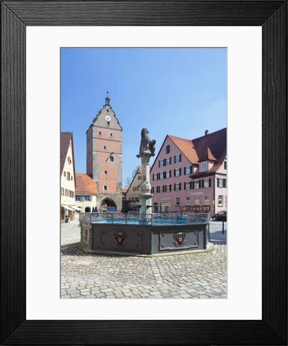 Framed Print : Fountain at the marketplace with Wornitz Turm Tower, Dinkelsbuhl, Romantic Road (Romantische Strasse), Franconia, Bavaria, Germany, Europe Framed Print : Fountain at the marketplace with Wornitz Turm Tower, Dinkelsbuhl, Romantic Road (Romantische Strasse), Franconia, Bavaria, Germany, Europe