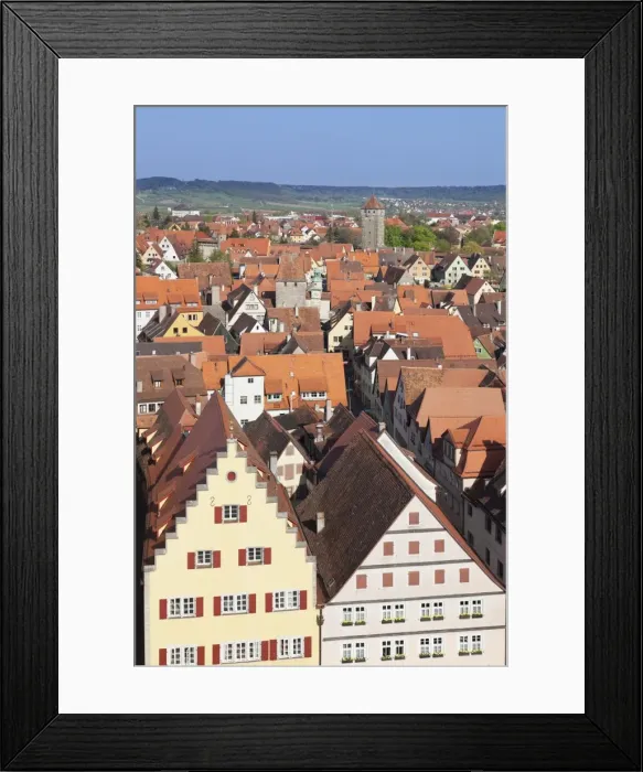 Framed Print : View from town hall, Rothenburg ob der Tauber, Romantic Road (Romantische Strasse), Franconia, Bavaria, Germany, Europe Framed Print : View from town hall, Rothenburg ob der Tauber, Romantic Road (Romantische Strasse), Franconia, Bavaria, Germany, Europe