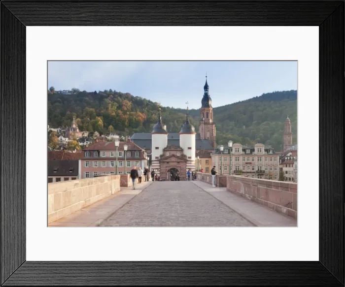 Framed Print : Karl Theodor Bridge with Stadttor gate and Heilig Geist Church, Heidelberg, Baden Wurttemberg, Germany, Europe Framed Print : Karl Theodor Bridge with Stadttor gate and Heilig Geist Church, Heidelberg, Baden Wurttemberg, Germany, Europe